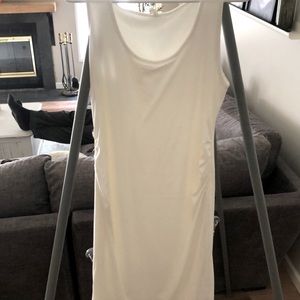 Size large pink blush white maternity dress